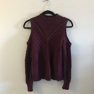 Cold shoulder sweater